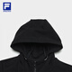 FILA 斐乐官方女士针织连帽外套2025春季健身运动简约基础上衣