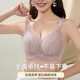 Langsha Underwear Women's Small Breast Gathering Anti-sagging Wireless Sexy Lace Bra Summer Thin Style Light Purple 36/AB