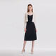 GOELIA 2025 popular suit, feminine commuting wear, knitted cardigan suspender dress two-piece set 1B9CAC190 00B black XS
