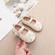 G.Duck Kids Little Yellow Duck Girl Summer Hollow Leder Schuhe Baby Girl Mode Prinzessin Sandalen Baby weicher Sohle Nicht-Schlupf-Single-Schuhe Beige 23 innere Länge ungefähr 16 cm