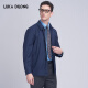Lucadilong [100% Merinowolle aus Italien importiert] Leichte Luxus-High-End-Herren-Business Executive Jacket Coat Royal Blue L (50)