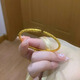 Mo Qianxue French Michelle gold hoop 18K gold bracelet women's open plain hoop bracelet fashion jewelry gold hoop bracelet