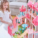 Yunya Kinderspielzeug Mädchen spielen Haus Haus Set Princess Castle Doll Haus Puppe Haus kleines Mädchen Geburtstag Geschenk Super großes dreistöckige Villa-4-Babys + LED Lights