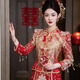 红衣金线结婚秀禾服2025新款出阁服敬酒服新娘出嫁中式婚服订婚出门礼服 H-727花嫁 付款15天内发货 2XL