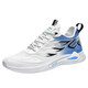 Sportschuhe Herrenschuhe Frühling und Sommer atmungsaktives weiches alleinige Netzschuhe Herren lässige Schuhe Leichte schockabsorbierende Trendschuhe Männer Weiß und Blau K333 44
