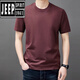 JEEP pure cotton short-sleeved T-shirt for men in summer thin fashion simple solid color top trendy casual T-shirt for men T 9929 Maple Leaf Red M 165 90-110Jin Jin is equal to 0.5 kg