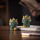 BOSSY Forbidden City Style, Cultural Creation, National Trend, Lucky Beast Kirin Pair, Tea Pets, Desktop Ornaments, Creative Crafts, Business Gifts, Kirin Pair, Gift Box