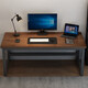 Zhuobo computer table desktop desk study table office desk training table e-sports table long table BZ08 walnut color 1.2m