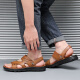 Huili Sandals Herren Fußschuhe vielseitige Männerschuhe Strandschuhe atmungsaktive Hausschuhe WSL (WZ) -1390 Gelbbraun 40 40