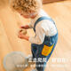 White Wheat Children's 2025 Spring New Pants Girls Cartoon Trousers Boys Cotton Denim Overalls Denim Blue Upgrade Version: Strap Detail Adjustment 80 cm