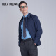 Lucadilong [100% Merinowolle aus Italien importiert] Leichte Luxus-High-End-Herren-Business Executive Jacket Coat Royal Blue L (50)