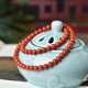 Yan's Nanhong Necklace for Men and Women Nanhong Agate Raw Stone Scattered Beads Single Bead Pendant Multi-circle Bracelet Nanhong Bracelet Bead Diameter Approximately 6mm - Chain Length Approximately 40cm
