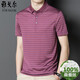 PDG Yageo Mulberry Silk à manches courtes T-shirt Men's Summer Summer mince papa d'âge moyen