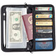 Bolsa de pasaporte Japones Muji Certificado de certificado Bajero Bolsa de almacenamiento Bolsa de aire Boleto de aire Gran capacidad delgada Modelo de gran capacidad Negro incluye 3 bolsas transparentes
