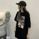 御仕达时尚短袖小众t恤女装潮ins港风体恤圆领印花上衣女夏 T1278白色短袖0 M