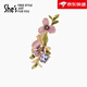 Qianzi (She s) Van Gogh Iris Gradient Flower Brooch Feminine Corsage Brooch Holiday Gift Purple E0