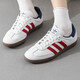 Adidas Clover men's and women's casual shoes 2025 Autumn Samba OG retro pharmacy shoes casual comfort sneakers IH4881/bright white/deep indigo/victory red 37