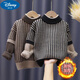 
Disney children's cardigan boy's sweater plus velvet thickened medium-sized children's pullover base knit sweater winter top keep warm brown [no plus/velvet] 150
