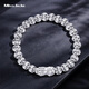 Miss JuJu pt950 platinum bracelet for men, high-quality platinum, domineering and lucky, brave round bead bracelets are thick, in stock, net weight 47.56g, about 10mm thick