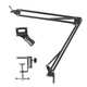 Neutral optical cable desktop clip-on microphone stand 35 models foldable 360-degree adjustable live recording cantilever microphone stand 35 models cantilever stand (microphone clip