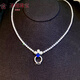 Platinum pendant buckle super flash zircon necklace plated 18/k jewelry jadeite tourmaline buckle universal white gold greenstone with chain
