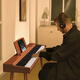 Terence Electric Piano 88 Key Electronic Piano Adult Children Children Gegengewicht Untersuchung Home P10 Tragbare Klavierhammer -Tastatur Eiche Farbe [Gegengewichtstastatur] + Klavierständer