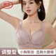 Langsha Underwear Women's Small Breast Gathering Anti-sagging Wireless Sexy Lace Bra Summer Thin Style Light Purple 36/AB