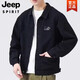 JEEP SPIRIT外套男款春秋季2025新款衬衫翻领秋装男士工装夹克初秋褂子上衣服 【升级版】K12806卡其 2XL 【建议140-160斤】