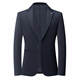 SeptSwolves (septwolves) Herringbone Suit Men's Spring and Summer Nouveau costume élastique mince élastique sans-rides et jeune veste de banlieue de banlieue d'âge moyen 2687 Bleu de profondeur et de style mince d'été XL 180 135-150jin [Jin est égal à 0,5 kg]