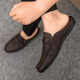 SERIE DE BELLE-TAKE marca Código roto Broken Código suave para hombres Zapatos de gorro bajo de cuero informal