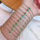 Kechu emerald 18k gold diamond bracelet