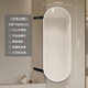 Hanfstin Honfstin Mirror de espejo de cuerpo completo Espejo con espejo de contactor dentro de contacto con el giro rotativo de empuje de empuje de empuje de empuje espejo de la altura del hogar del dormitorio oculto espejo blanco 350*1000 mm