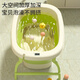 Jebe Children's Bath Bucket Foldable Children's Household Bath Bucket Thickened Bath Bucket Bath Bucket Large Bath Bucket Mint Green [0-15 Years Independent Bath Stool] No Sensitive Temperature [High Sit Stool] Intelligent Temperature