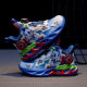 Ultraman Gaolexin boys' shoes 2025 spring and summer new sports shoes luminous light rotating children's little boy button-up shoes 2601. Baolan double net 28
