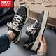 Krieger Männerschuhe Klassische Sport und lässige Schuhe atmungsaktive Brettschuhe Herren -Leinwandschuhe J403MJ Black 42