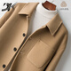 DK Brand Herren 100% reine Wolljacke Herren Kurzjacke LOSSEN LOSSEN DOPFIDEL VELVET MATCH CLASSIGKEIT UND VERSCHIEDLICHE GOLD CAMEL M.