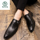 
Woodpecker business men's shoes formal wear 2025 summer and autumn new style British pointed toe casual hairstylist nightclub retro trendy leather shoes 3883 brown 38