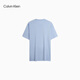 Calvin KleinJeans25春夏男士休闲通勤ck字母印花纯棉针织短袖T恤4RB832G CDN-海天蓝 L
