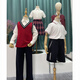 氧摩博雅北大培文学校阳光教育中学校服英伦学生秋冬季棒球服裤子加绒 深灰色裤子ZTCQ677B 140 cm