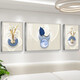 Pinturas de decoración de la sala de estar nórdica, murales de pared de fondo abstracto de lujo de lujo, pinturas de colgantes de porcelana de cristal de dormitorio simple moderna, TXMG12004, medio 80*60 cm/derecha 40*60 cm adecuado para 2.