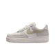 Nike Air Force 1 Mini Swoosh AF1 Women's All Platinum Air Force One Casual Sports Shoes IB3881-001 White and Green 38.5 (245 mm)