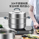 Cornbach steamer household 304 stainless steel three-layer thickened steamed fish, steamed buns, soup, induction cooker, gas stove, universal upgrade handle, 3 layers 32cm