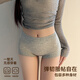 Feiyuejia Boxer Unterwäsche für Frauen reine Baumwolle hohe Taille Großgröße Damen Unterwäsche Antibakteriell marklessem Bauchgeschoss und keine Hüftklettern fett mm Mädchen-Shorts M1504 [Weiß + Schwarz + Grau] 3 Streifen xl [120-140jin [Jin gleich 0,5 kg]]