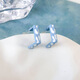 
Buckle Blue Earrings Literary Fresh Haze Blue Flowers Geometric Versatile Earrings Earrings Sweet Jewelry Women 2# 14082C