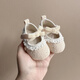 G.DuckKids Little Yellow Duck Baby Pack Bow Princess Shoes 0-1 años 2 de años antes de que el recién nacido tenga cien días sin perder un zapato 1908 Beige de arco pequeño 11 Longitud interior CM recomendado 3-6 meses