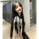 棉致三条杠重磅纯棉圆领短袖T恤女夏季宽松休闲五分袖半袖薄款上衣 白色【U692高品质24.5】 2XL 130-140斤