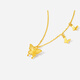 Saturday blessing yellow 18K gold necklace butterfly color gold necklace birthday gift for women C0614755 40+5cm