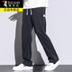 Woodpecker (TUCANO) Father's Day gift casual pants for men 2024 spring and summer thin new versatile wide-leg pants to make them look slim and loose for men KK1048 dark gray single piece XL about 125-155Jin [Jin equals 0.5 kg]