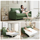 
Livorno sofa bed integrated and dual-purpose foldable multi-function small apartment living room study double C78 green 165CM