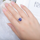 Shilian S925 sterling silver sapphire ring women's tanzanite sapphire ring live mouth women's ring gemstone jewelry jewelry ring 925 sterling silver platinum plated live mouth finger ring